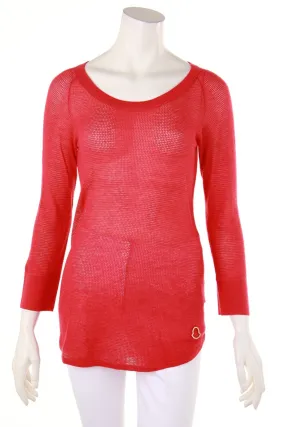 Moncler - Kaschmir-Seide-Pullover mit Logo-Applikation - S