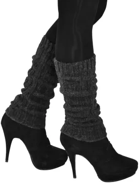 Strickstulpen mit Alpakawolle Anthrazit