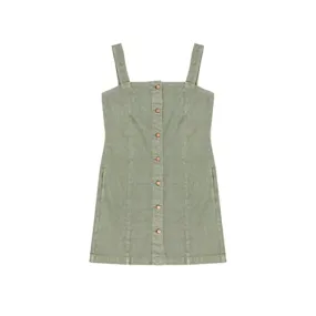 Wrangler Women's Short Utility Casual Dress, Green, Large